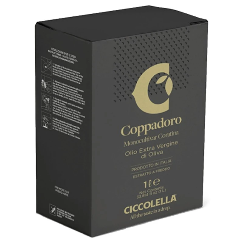 CiccolellaExtra Virgin Olive Oil Coppadoro Coratina Bag In Box 1l