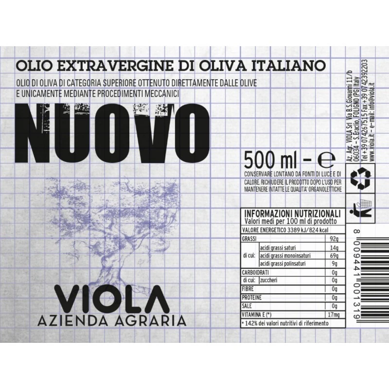 ViolaExtra Virgin Olive Oil Nuovo 500ml - Image 2