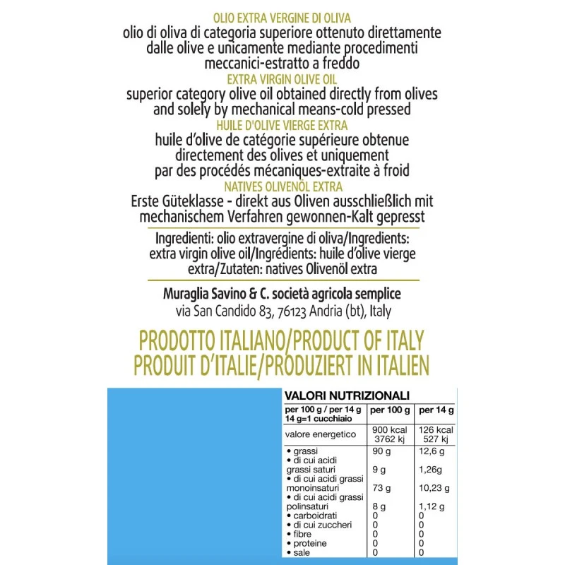 MuragliaExtra Virgin Olive Oil Pitted 250ml - Image 2