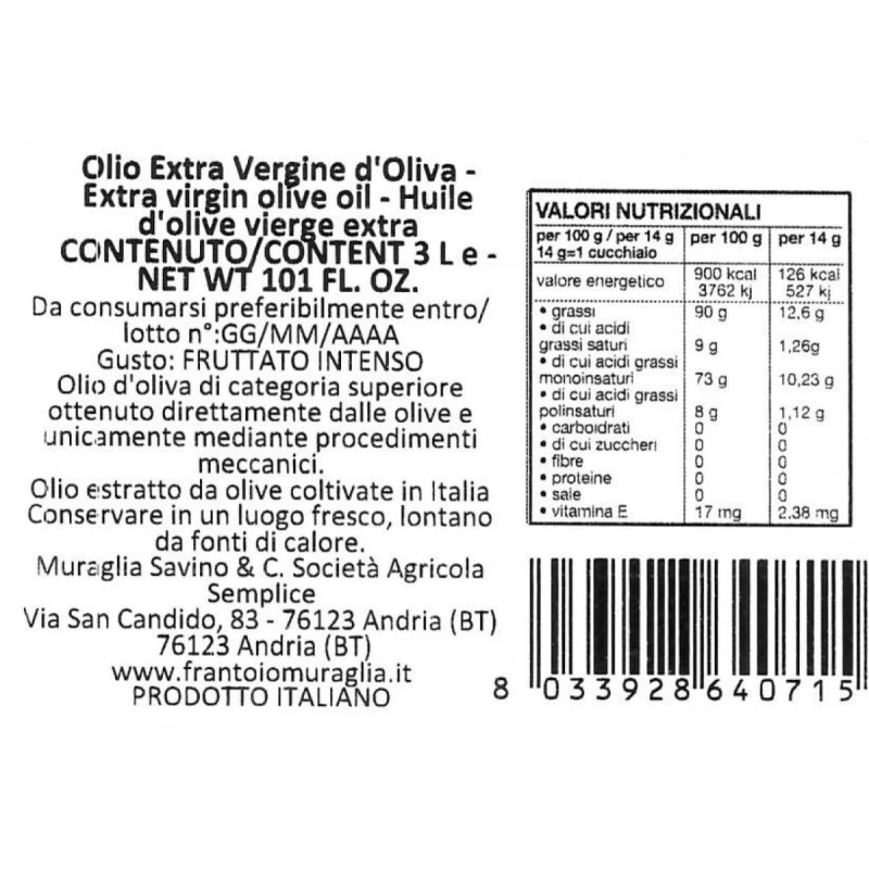 MuragliaExtra Virgin Olive Oil Rainbow Ceramic Jar Jeroboam 3l - Image 2