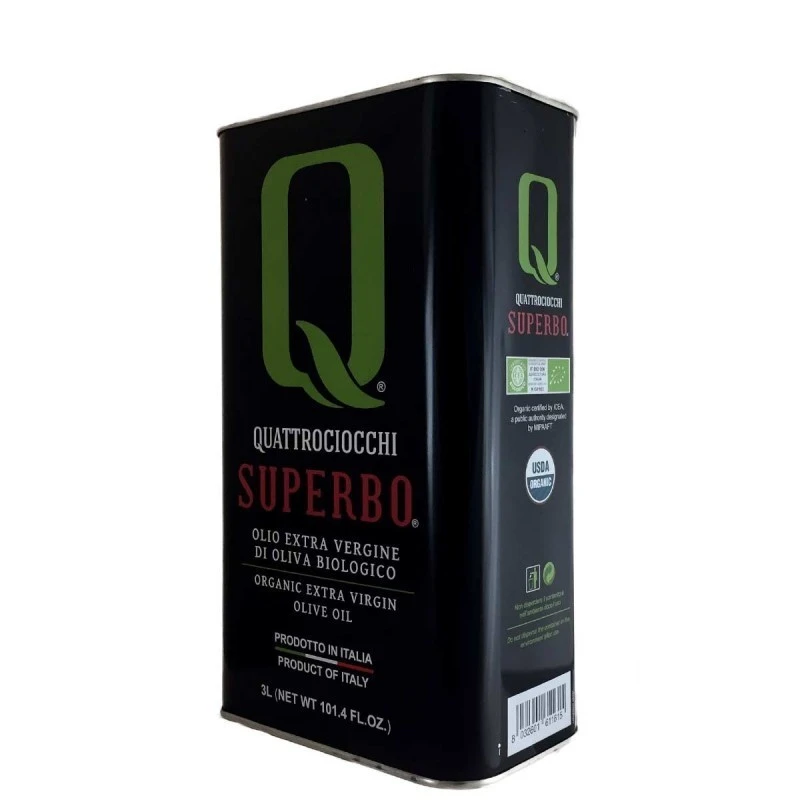 QuattrociocchiExtra Virgin Olive Oil Superbo Moraiolo Organic Can 3l